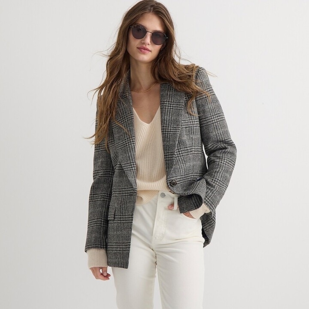 J.crew Willa blazer in houndstooth wool size 0 NWOT